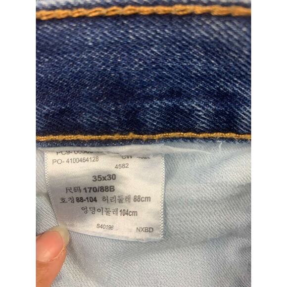 Levi's 505 Men's Jeans Size 35x30 Blue Denim Medium Wash Cotton Casual Straight - Picture 11 of 12